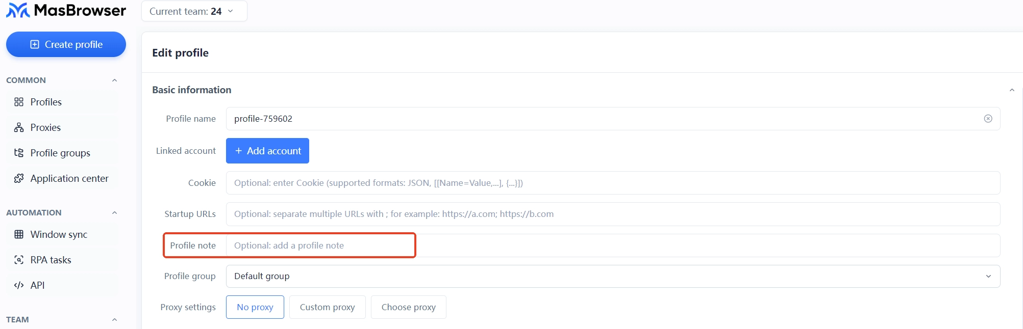 masbrowser environment notes