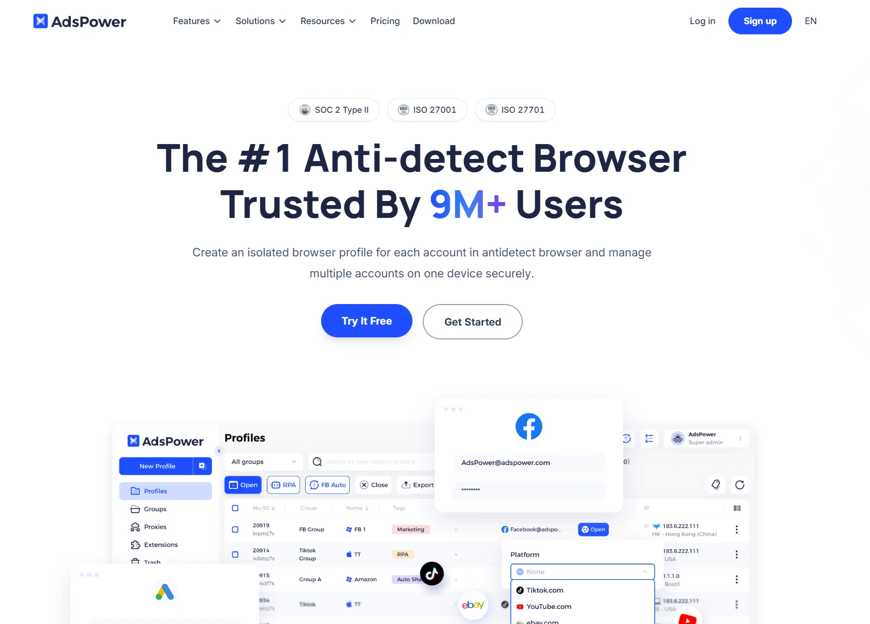 เว็บไซต์ทางการ AdsPower