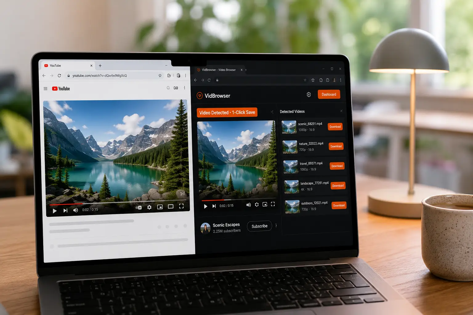 Панель медиатеки VidBrowser