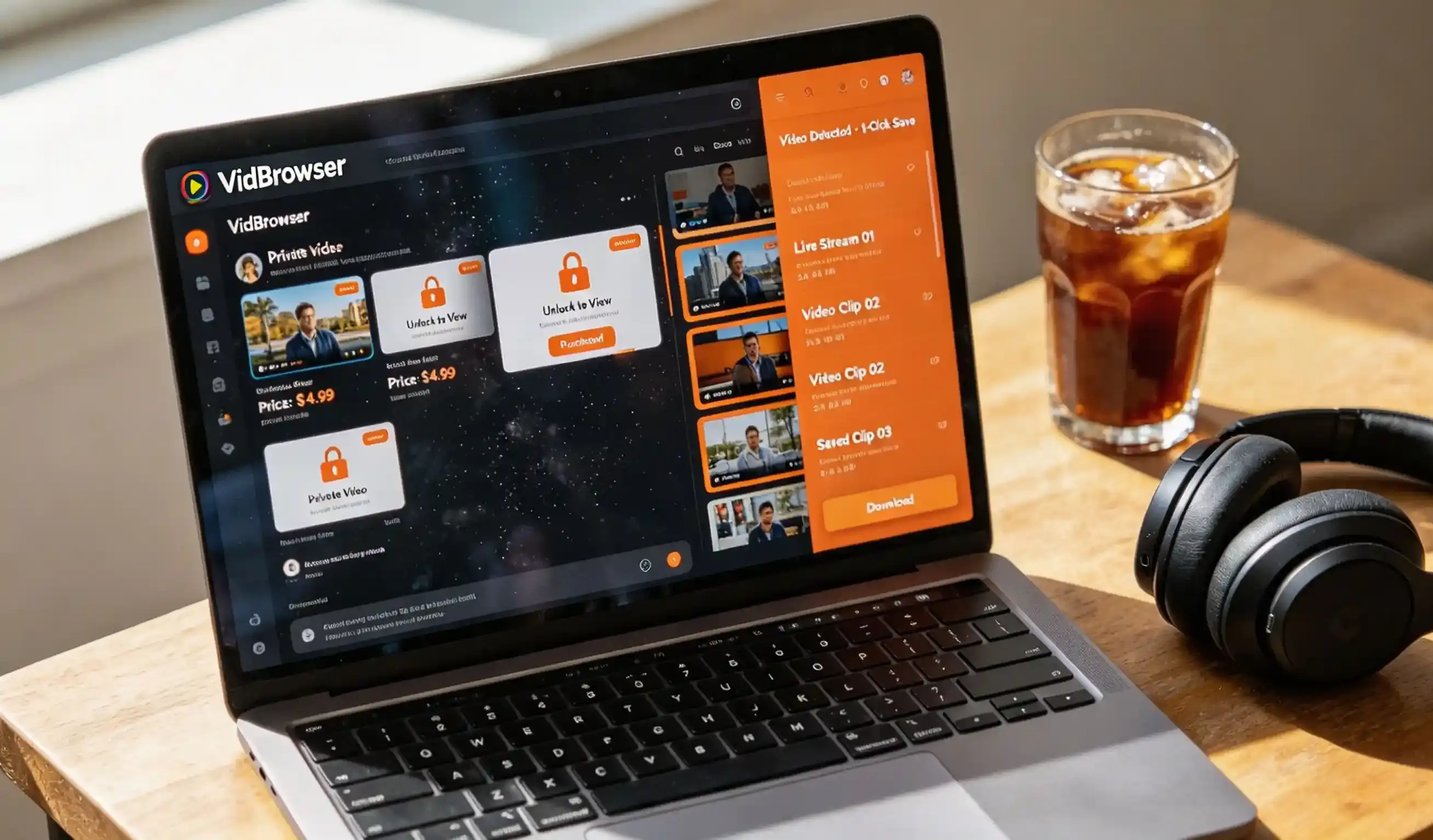 Saving paid DM videos with VidBrowser